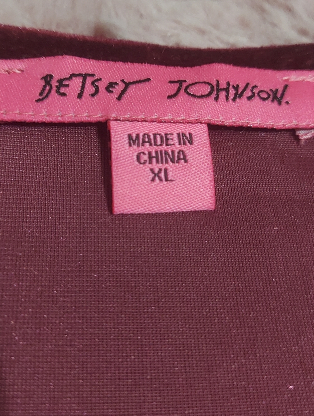 Betsey Johnson Velvet Tiered Babydoll Dress In Burgundy - Picture 8 of 16